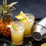 Margarita with pineapple and jalapeno